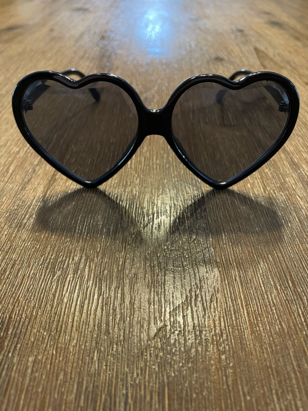 Betsey Johnson Black Heart-Shaped Sunglasses